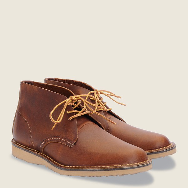 Red Wing Heritage Shoes Brown - Mens Weekender - Chukkar Rough & Tough Leather - 3805-JCALV